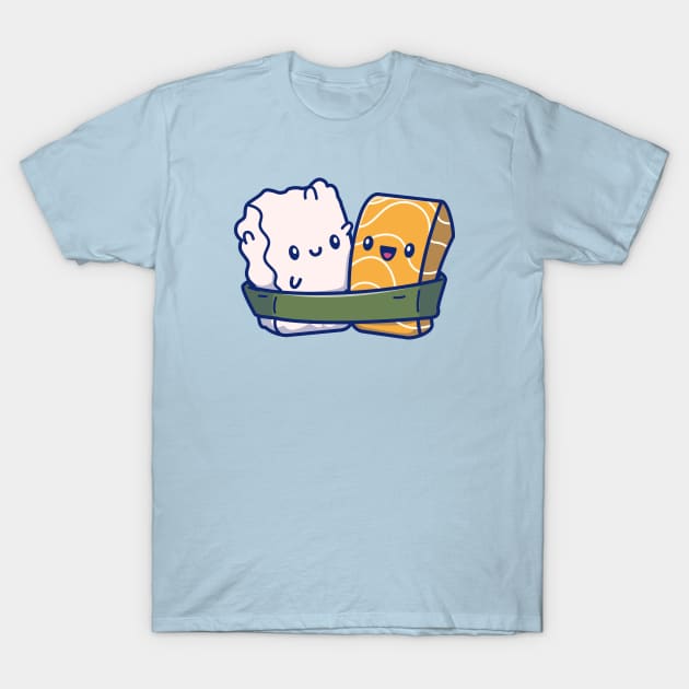 Cute Sushi Rice Cartoon T-Shirt by Catalyst Labs